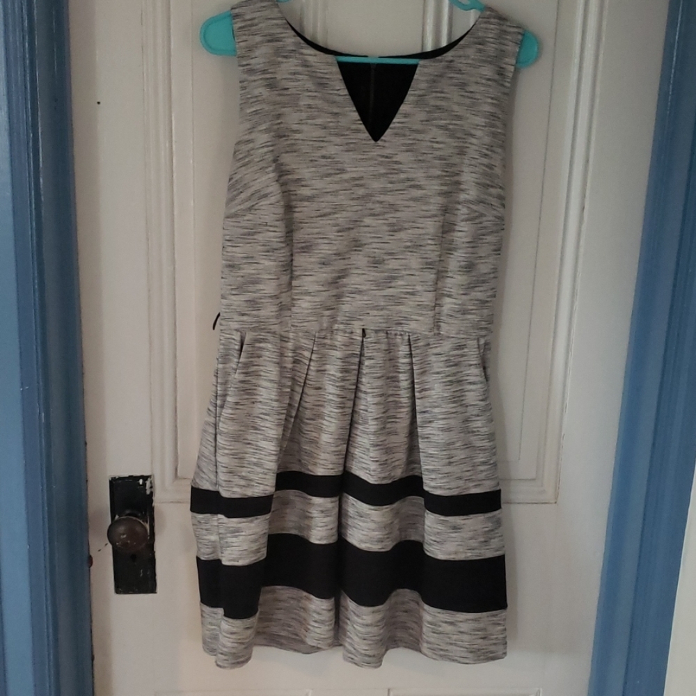 Dress - heather gray with black accents